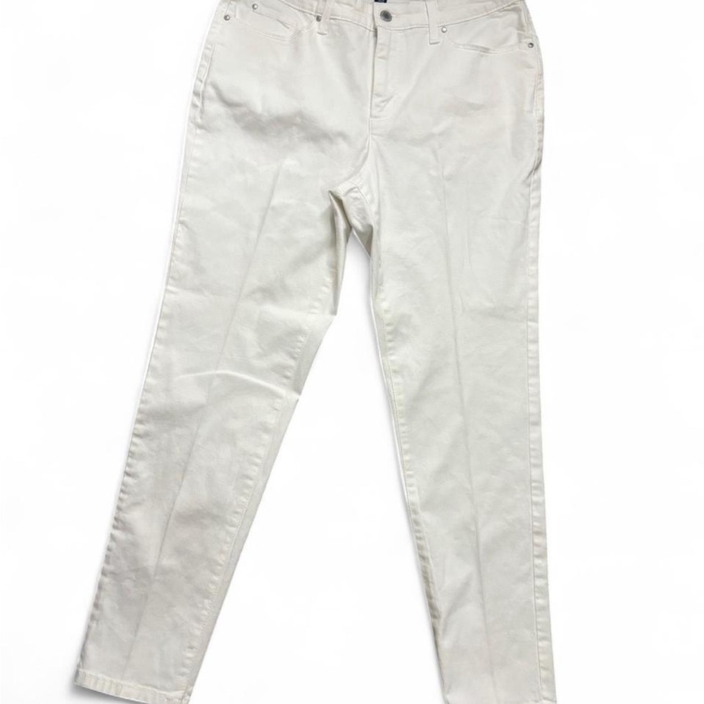Charter Club Cream Skinny Ankle Pants